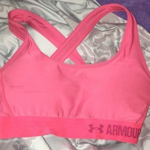 Hot Pink Under Armour Sports Bra